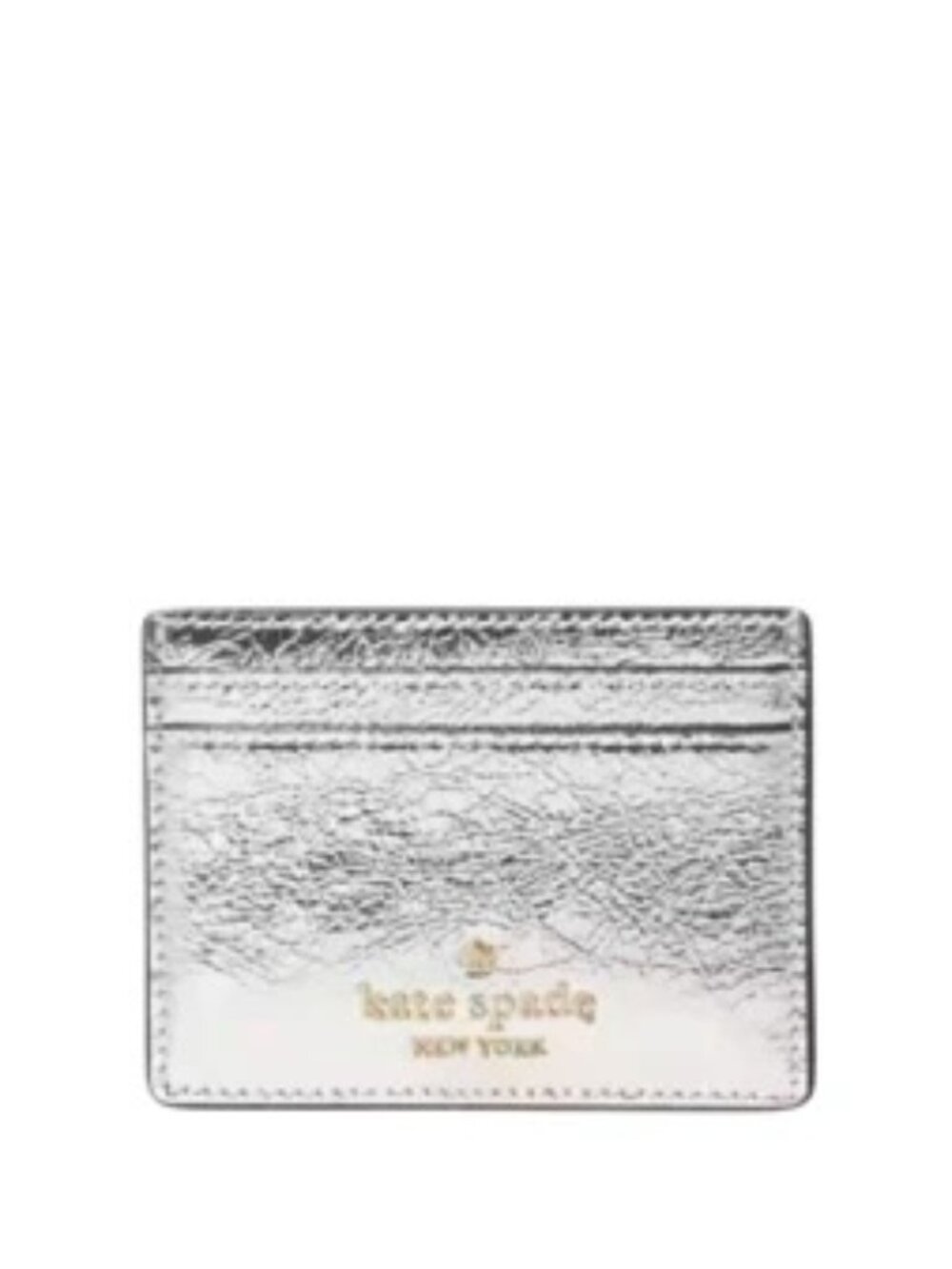 Kate Spade Silver Metallic Madison Card Holder NWT